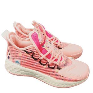 Adidas Mens Pink Pro Boost Low Day Of The Dead Lace Up Basketball Shoes Size 8.5